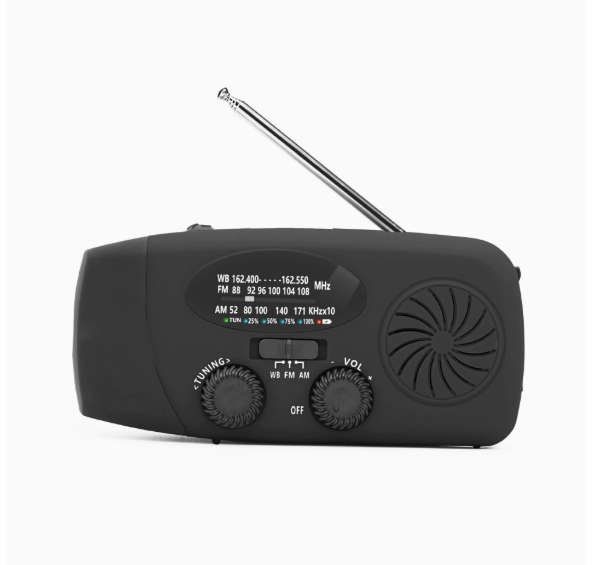 Solar Hand Crank USB Charging Radio Flashlight_voghion.com